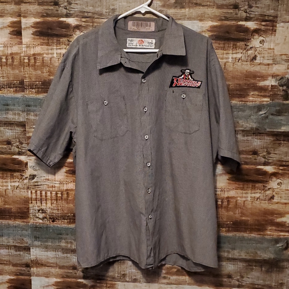 Terrible Herbst button down short sleeve shirt 3XL